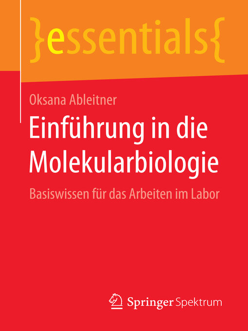 Title details for Einführung in die Molekularbiologie by Oksana Ableitner - Available